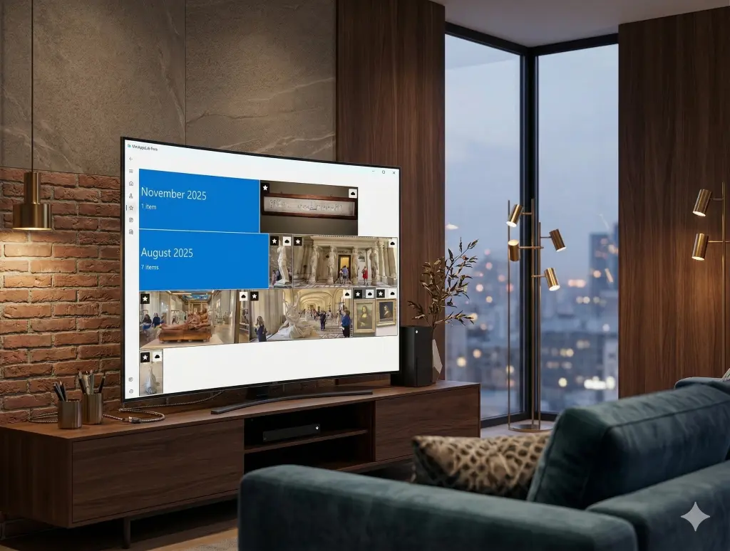 Screenshot of the Favorites page showing starred photos